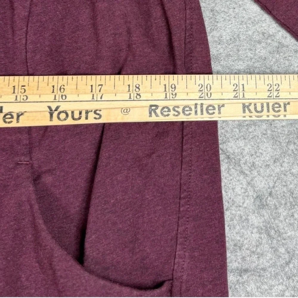 Lululemon Burgundy Heathered Wrap‎ Jacket Funnel Neck Asymmetrical Snap Size 10